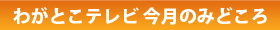 わがとこテレビ今週のみどころ